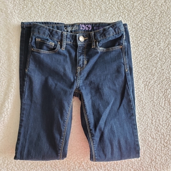 NWOT Gap kids dark wash straight jeans - Picture 2 of 6